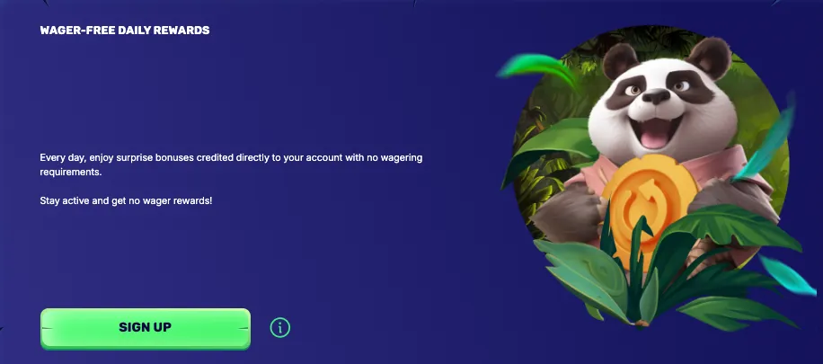 Spin Panda deposit code and daily rewards