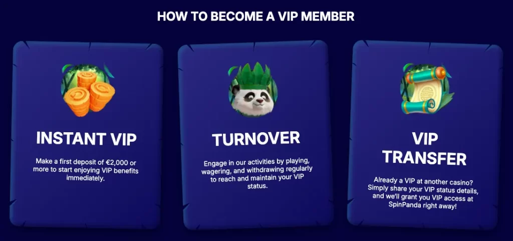SpinPanda Casino VIP Loyalty Program