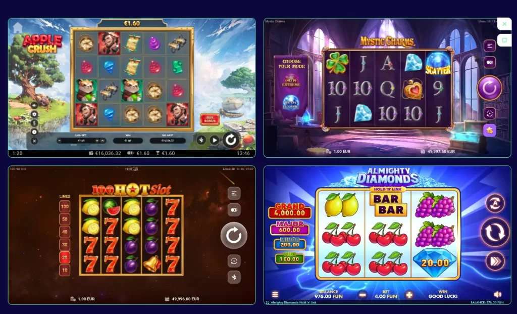 SpinPanda Four Slots Gameplay