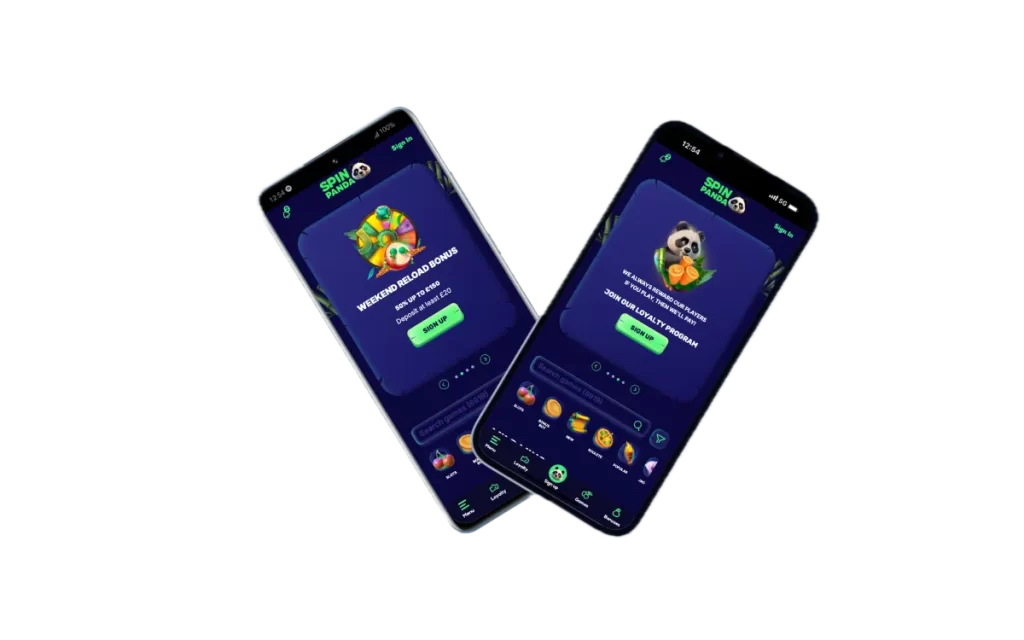 Spinpanda Casino App Mockup